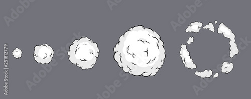 Smoke explosion animation. Smoke Animation. Explosion animation. Sprite sheet for game, cartoon or animation.