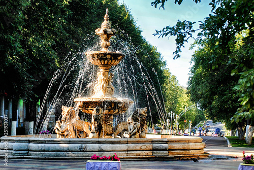 the city fountain (the town of Stupino in the Moscow region)