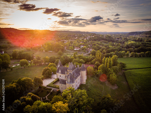Montal castle in Dordogne valley close to Saint cere