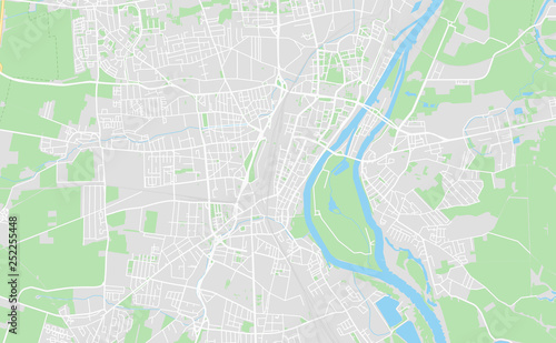 Magdeburg, Germany downtown street map