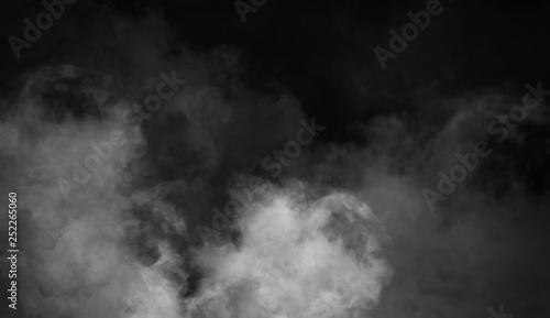 Fog and mist effect on black background. Smoke texture overlays