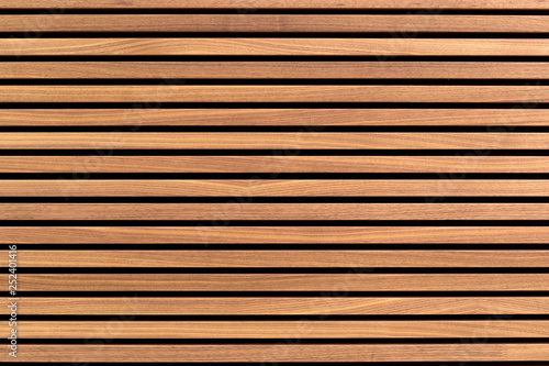 Wooden slats. Natural wood lath line arrange pattern texture background 