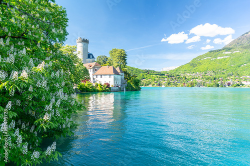 view on Lake Annecy during spring, France