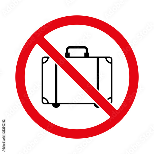 Gepäck verboten - Schild - Piktogramm 