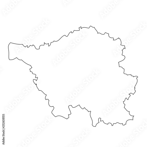 Saarland, Saarbrücken - map region of Germany