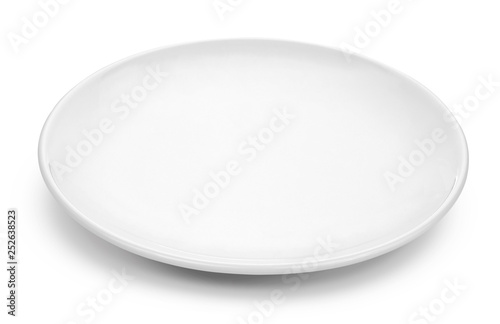 white plate isolated on a white background