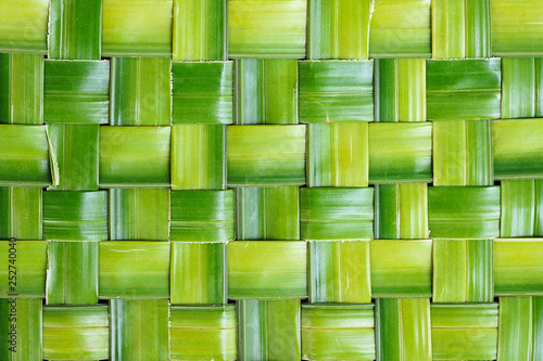 basket making, weave of coconut leaf