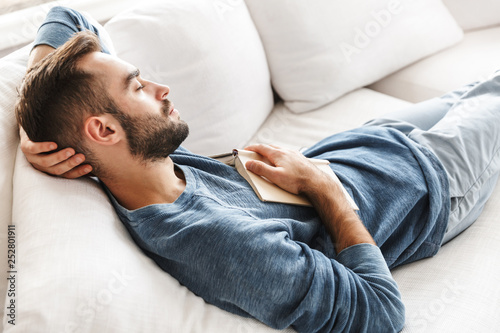 Attractive young man relaxing