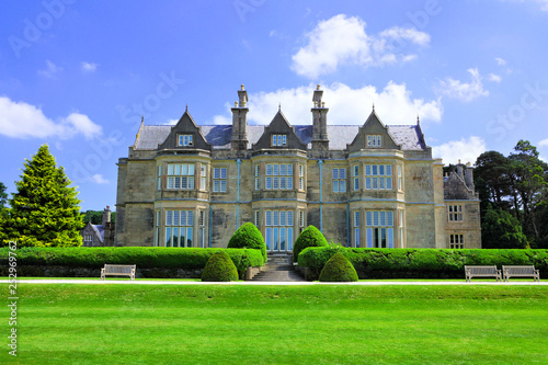 Muckross House, a 19th-century mansion with garden in Killarney National Park, Ring of Kerry, Ireland