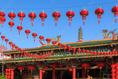 red lantern decoration at Chinese temple