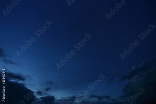 black cloud on blue night sky