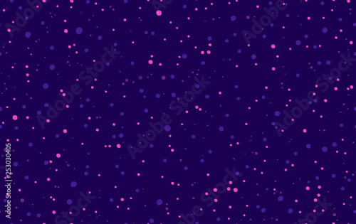 Seamless dot pattern in purple. Randomly disposed spots. Dots background.