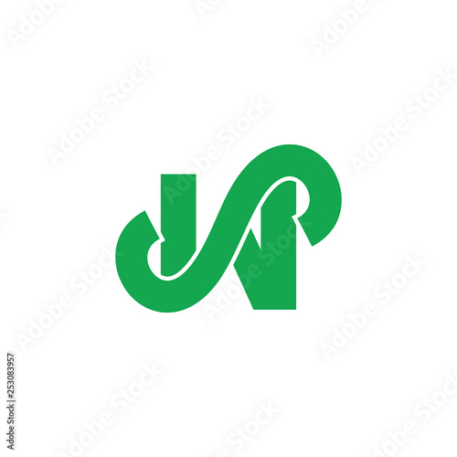 letters sw simple linked logo vector