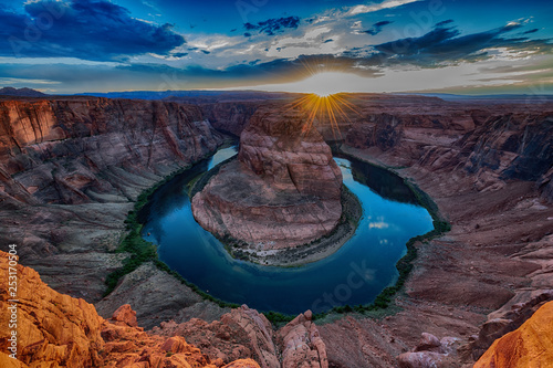 Scenic sunset horseshoe bend, Arizona