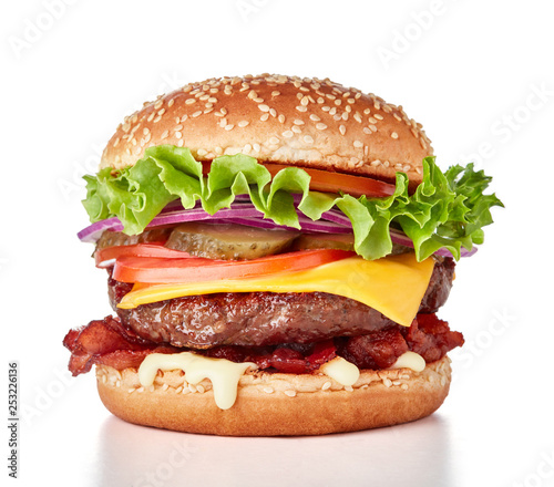 hamburger isolated on white background