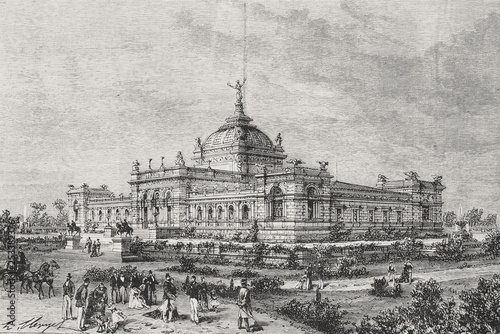 The Centennial Exhibition in Philadelphia (1876). The Annex for the Visual Arts. - Illustration, Philadelphia - Pennsylvania, USA, 1870-1879, 19th Century, 19th Century Style