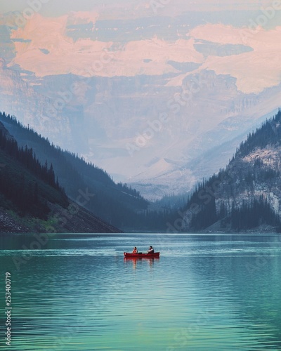 Boat on Lake Louise