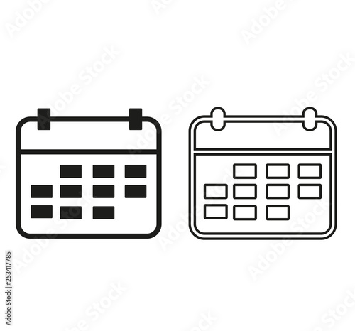 Calendario icono en vector