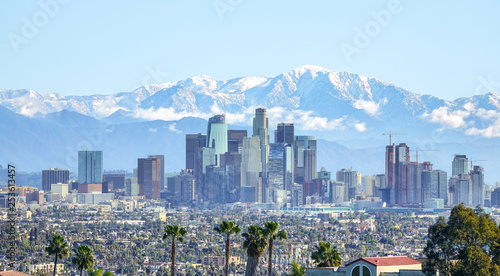 Downtown Los Angeles view from Kenneth Hahn Park, California