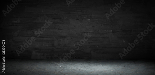 Dark room with tile floor and wall background