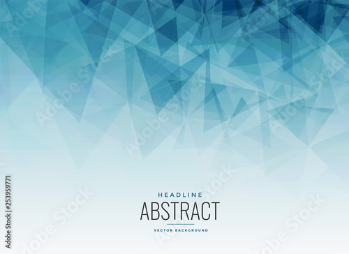 abstract blue triangles fractal background
