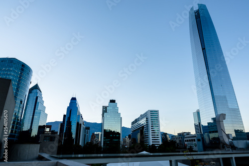 Rooftop view of Santiago Chile Buildings Skyline Blue Sky 1