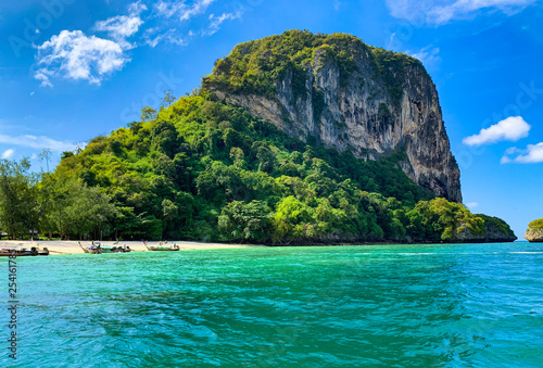 Beautiful tropical island of Poda in Thailand, Krabi province, tourist attraction.