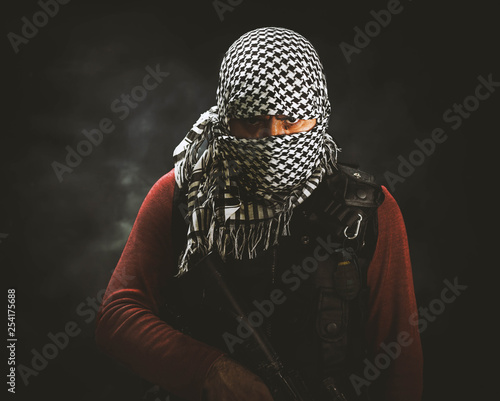 rebel militant terrorist guerrilla concept