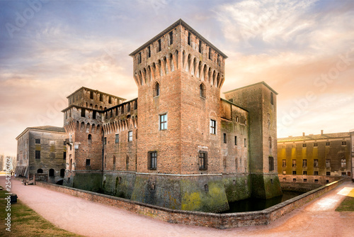 MANTUA: Medieval fortress, Gonzaga Saint George (Giorgio) castle in Italy, Mantua (Mantova)
