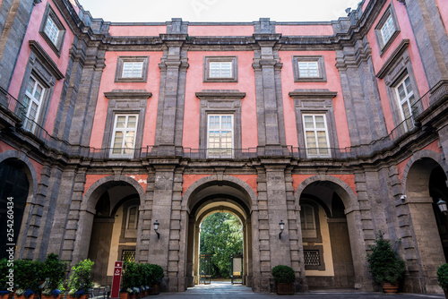 Capodimonte National Art Museum, Interior courtyard, Naples, Italy