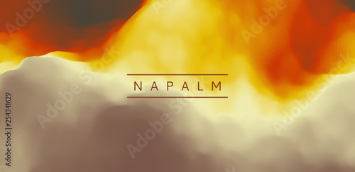 Napalm burns. Abstract background with dynamic effect. Trendy gradients. Can be used for advertising, marketing, presentation.