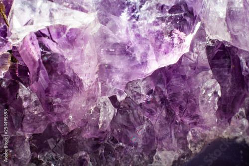 Abstract background texture of natural crystal amethyst