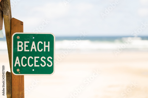 beach access sign