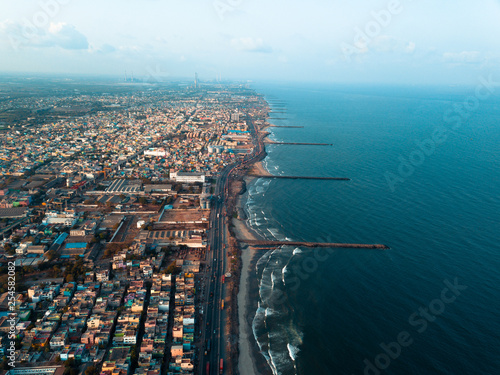 aerial view of the city