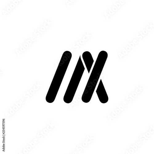 letter mx logo vector
