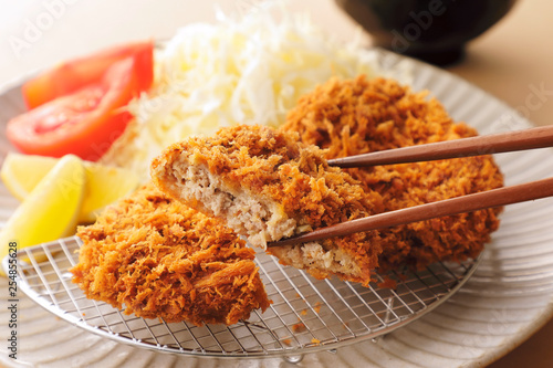 メンチカツ Minced meat cutlets. Japanese food.