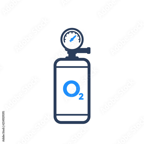 oxygen tank icon on white