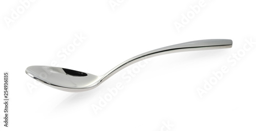 silver spoon isolated on white background