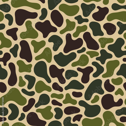 Camouflage Fluid simple pattern. Geometric Seamless pattern. Abstract vector illustration with geometric elements, shapes.