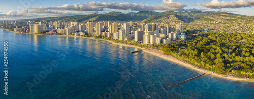 Honolulu panoramę z widokiem na ocean