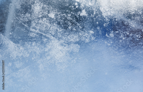 The texture of the ice. The frozen water.Winter background 