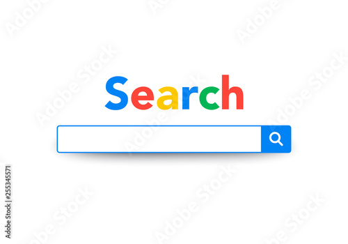 Vector Element Google Search Bar, Search Engine Template