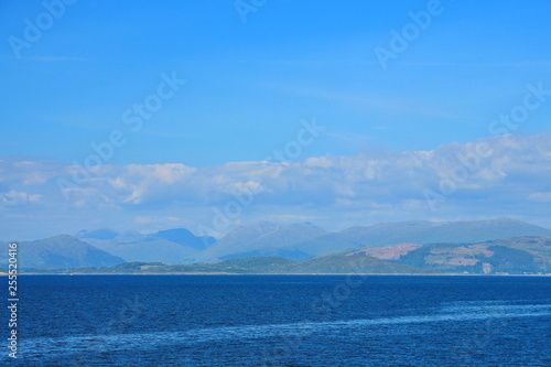 Scotland mountains from the sea