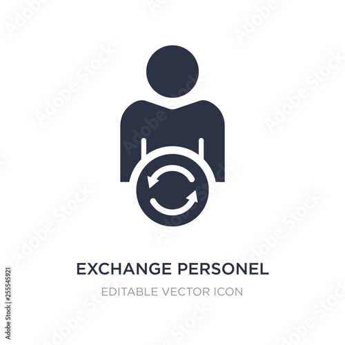 exchange personel icon on white background. Simple element illustration from UI concept.