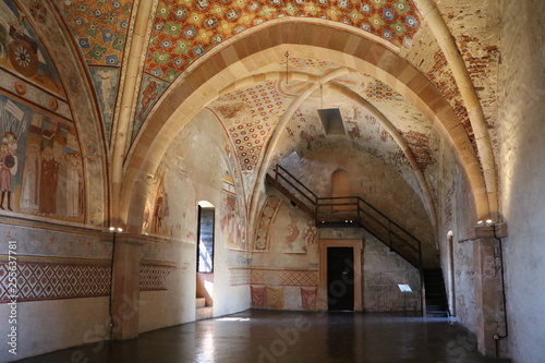 Inside of Castle Rocca d'Angera in Angera at Lake Maggiore, Italy