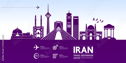 IRAN travel destination vector illustration.