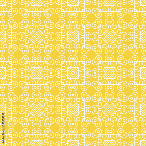 Simple line geometric ornament seamless pattern