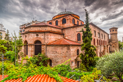  Exterior view of the Byzantince chuch of Hagia Sophia or Agias Sofias in Thessaloniki, Greece