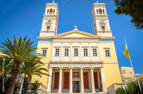 The church of Saint Nikolas in Ermoupoli of Syros island, capital of Cyclades in Greece