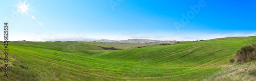 Spring landscape of Tuscany and free space for your decoration. 